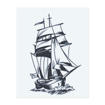 Ein Segelschiff mit vollen Segeln, das die Wellen reitet. Dieses Design symbolisiert Abenteuer, Freiheit und die Reise, die vor uns liegt. Perfekt für jemanden, der Entdeckungen und das Abenteuer des Navigierens durch das Unbekannte schätzt.