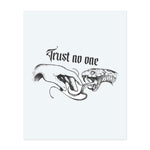 A striking and symbolic design featuring Gothic lettering, an outstretched hand, and a snake poised to attack. This coin conveys a powerful message of caution and betrayal with dramatic visual impact.</span></p>