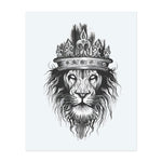 A ferocious lion stares ahead with regal intensity. His flowing mane and ornate crown symbolize strength, power, and leadership. Delicate lines give this design a majestic and commanding presence.</span></p>
