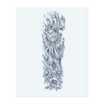 Dieses Sleeve zeigt einen majestätischen Phönix, der durch die Winde schwebt, umgeben von blühenden Pfingstrosen. Es symbolisiert Wiedergeburt, Stärke und die Schönheit der Transformation, während der Phönix aus der Asche emporsteigt, um seine Macht zurückzuerobern.