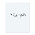 This tattoo design depicts the gradual artistic development of two hands reaching toward each other, reflecting the iconic divine touch. Set among shining stars, it symbolizes growth, enlightenment, and the timeless journey of spiritual connection.</span></p>