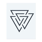 Ein scharfes, modernes geometrisches Design aus sich schneidenden Dreiecken. Dieses Tattoo symbolisiert Balance, Einheit und Transformation und ist perfekt für diejenigen, die Minimaliste, aber kraftvolle Designs lieben.