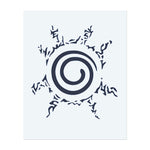 Ein wirbelndes Spiralsymbol, das den Uzumaki-Clan aus Naruto repräsentiert. Dieses Tattoo verkörpert die Stärke, Widerstandsfähigkeit und Verbindung zu Narutos Reise. Die Spirale symbolisiert sowohl die Kraft von Familienbänden als auch das endlose Streben nach Wachstum und Verbesserung.