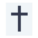 Ein einfaches, schmuckloses Kreuz. Es repräsentiert Glauben, Spiritualität und zeitlose Symbolik.